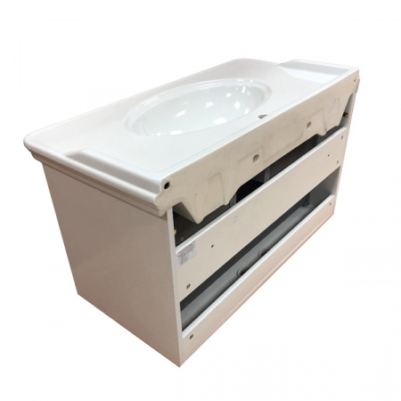 Тумба Comforty Неаполь-100 белый глянец с раковиной 50110 фото