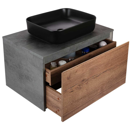 Тумба под накладную раковину Vincea Mesa VMC-2MS800TB 80 см м T.Oak + Beton фото