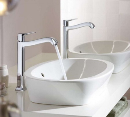 Высокий смеситель для раковины Hansgrohe Metris Classic 31078000 фото