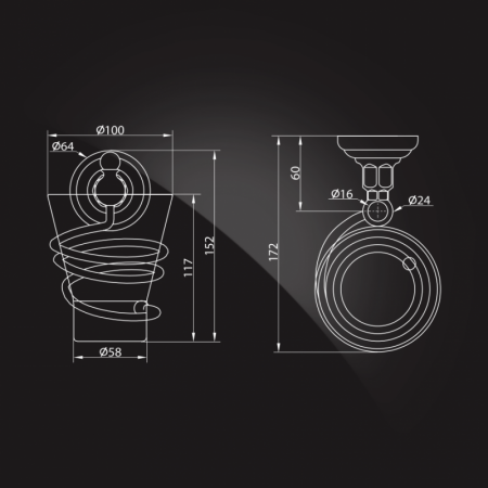 Стакан для зубных щеток Elghansa Praktic Chrome PRK-413 фото