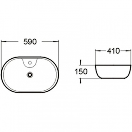 Накладная раковина SantiLine SL-1023 60x42 фото