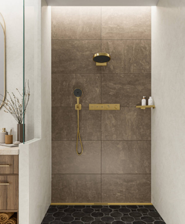 Душевая лейка Hansgrohe Rainfinity 130 3jet 26864990 полированное золото фото