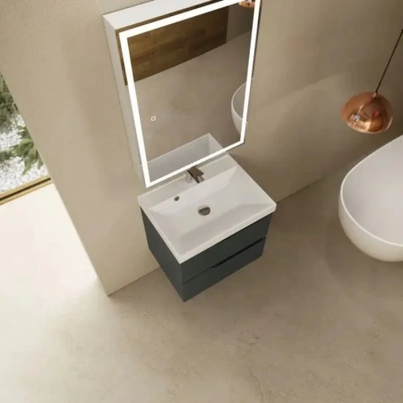 Тумба под раковину Aquame S3 AQM900360GM 60 см, антрацит фото