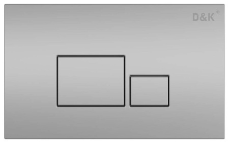 Клавиша смыва D&K Quadro DB1519002 хром матовый фото
