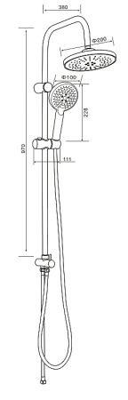 Душевая система Orange O-Shower OW02 Хром фото