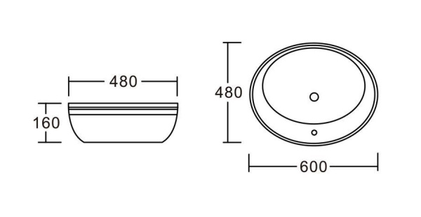 Раковина CeramaLux Lux Classic 2150G золото фото
