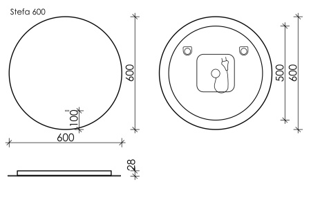 Зеркало с подсветкой Sancos Sfera SF600 60x60 фото