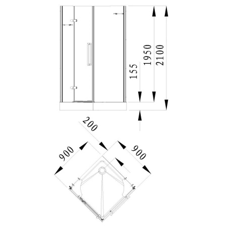 Душевой уголок Alvaro Banos MALAGA C90.11 Cromo фото