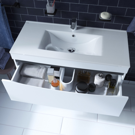 Тумба с раковиной Iddis Cloud CLO10WFi95K 100 см фото