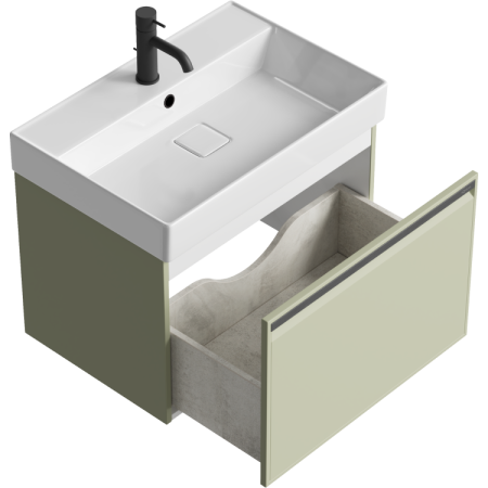 Тумба под раковину Aqwella Pure 66 PUR0165SH шалфей зеленый фото