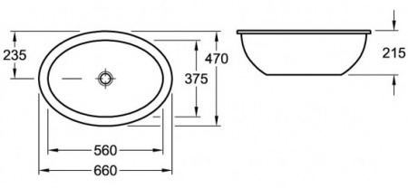 Раковина встраиваемая Villeroy & Boch Loop & Friends plus 616130R1 56 см фото