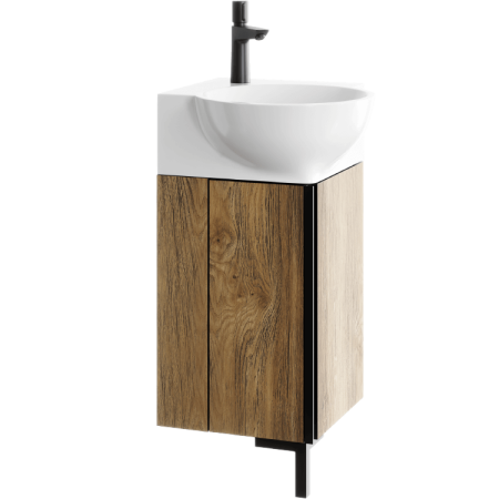 Тумба под раковину угловая Aqwella Porto 45 POR0104DB дуб балтийский фото