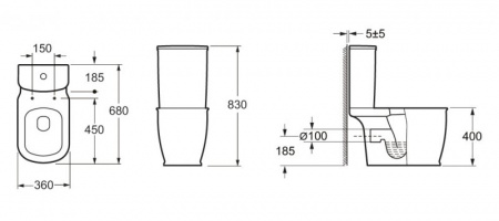 Унитаз напольный с бачком BelBagno Prado BB10150CP фото