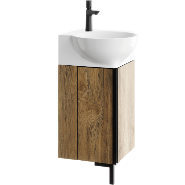 Тумба под раковину угловая Aqwella Porto 45 POR0104DB дуб балтийский фото