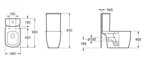 Унитаз напольный с бачком BelBagno Prado BB10150CP фото