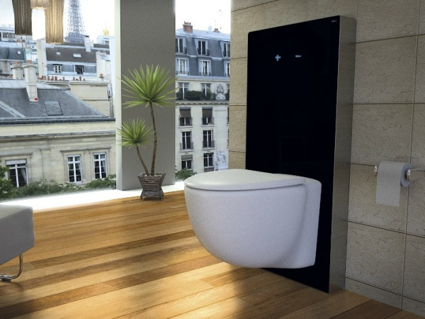 Модуль для подвесного унитаза Oli QR-INOX SUSP BUTTON 061568 черный фото