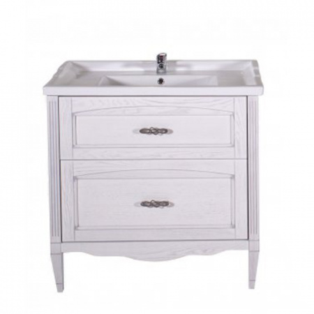 Тумба с раковиной ASB-Woodline Римини Nuovo 10182 белая фото
