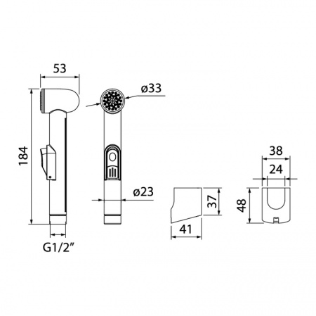 Гигиеническая лейка без смесителя Iddis Bidet Hand Shower 010SB0Gi20 фото