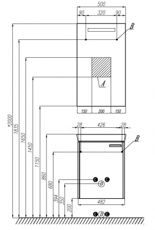 Зеркало с подсветкой Акватон Йорк 50 1A173002YO010 фото