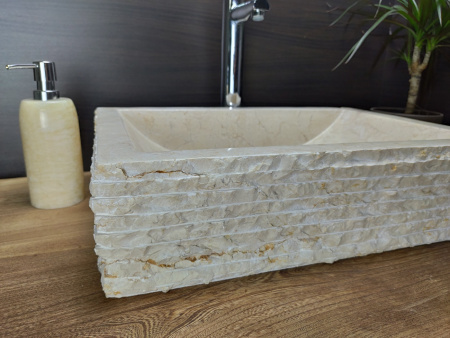 Раковина из мрамора Indo Prau Crem Marmo PM-00264 фото