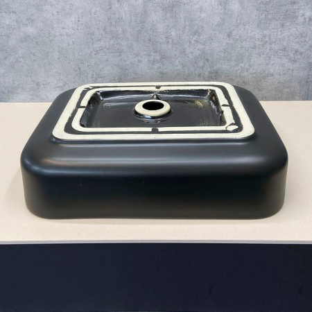 Накладная раковина Comforty T-Y9378MB 00-00000122 50x39 черная матовая фото