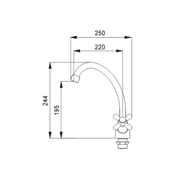 Смеситель для кухни Raiber Classic R2002 фото