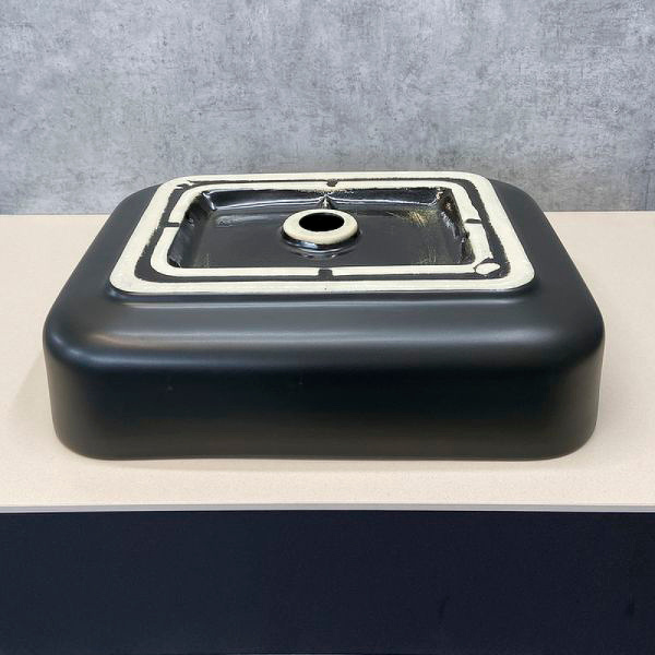Накладная раковина Comforty T-Y9378MB 00-00000122 50x39 черная матовая фото