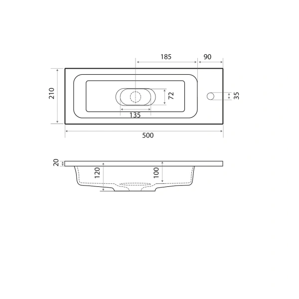 Раковина Uperwood Modul 50 2911020337 фото