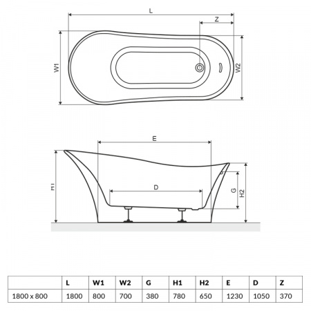 Акриловая ванна Excellent Mirage 180x80 WAEX.MRP18WH фото