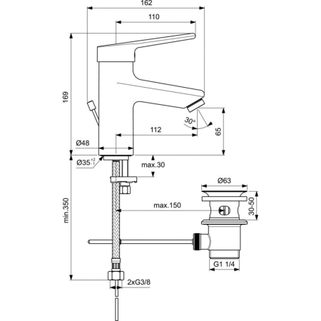 Смеситель для раковины Ideal Standard CERAPLUS 2.0 BC091AA фото