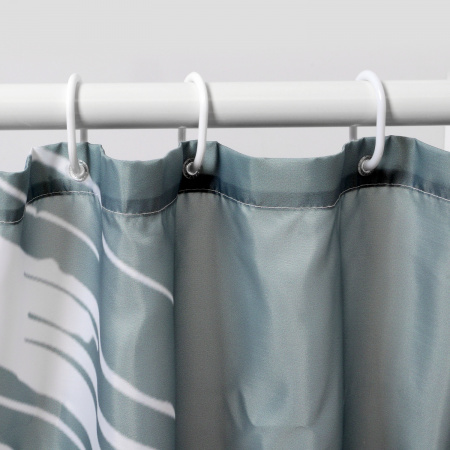 Текстильная шторка для ванны WasserKRAFT Lopau SC-60101 фото