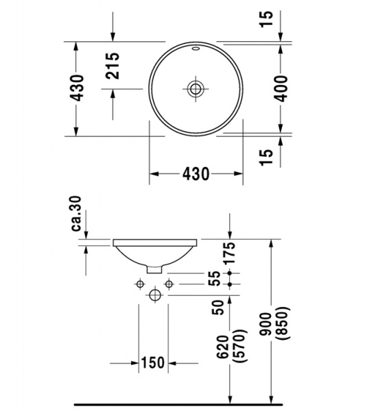 Раковина Duravit Architec 0468400000 фото
