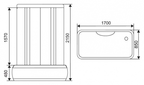 Душевой бокс Arcus AS-206 85x170 фото