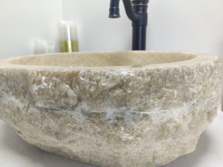 Накладная раковина из оникса Indo Erozy Yellow EO-00041 фото