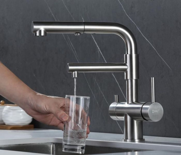 Смеситель для кухни с фильтром для воды Zorg Inox SZR-3216 фото