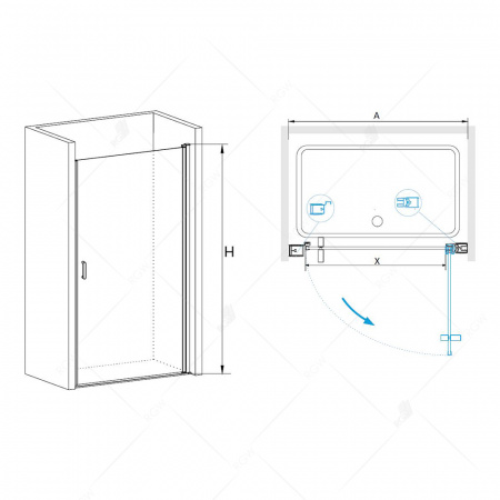 Душевая дверь RGW Leipzig LE-03 06120309-11 90 см фото