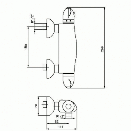 Термостат для душа E.C.A. Thermostatiuc 102102263 фото