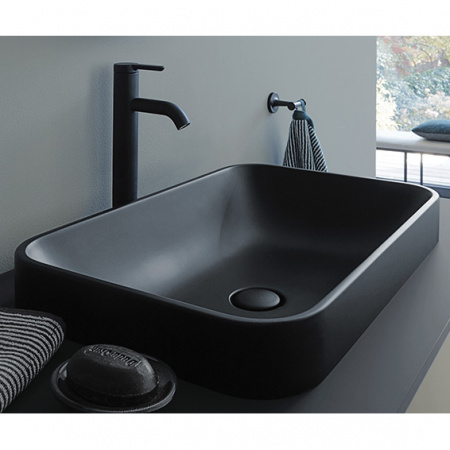 Накладная раковина Duravit Happy D.2 Plus 2359601300 антрацит матовый фото