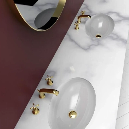 Смеситель для раковины Jacob Delafon Cleo1889 E24306-BGG золото фото