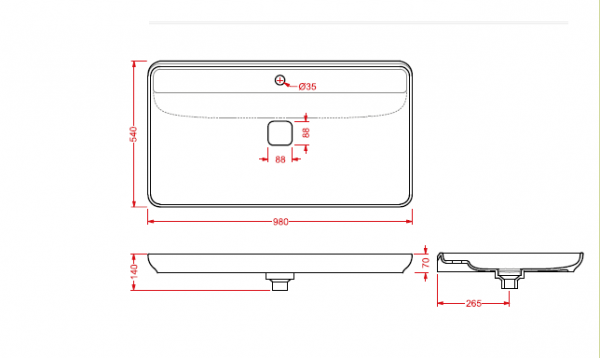 Накладная раковина Artceram Naked NAL001 01 00 bi*1 фото