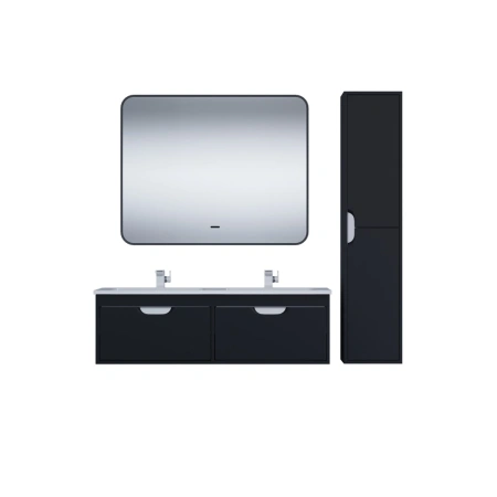 Тумба под двойную раковину Uperwood Modul 120 TModul120B черная фото