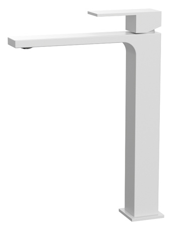 Высокий смеситель для раковины Kaiser Cube 01311-4 белый матовый фото