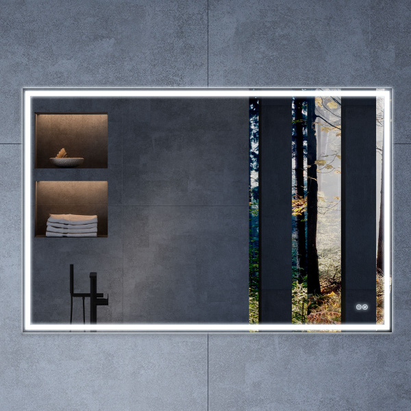Зеркало сенсорным выключателем и диммером, с функцией антизапотевания Vincea VLM-3VN120-2 120x80 фото