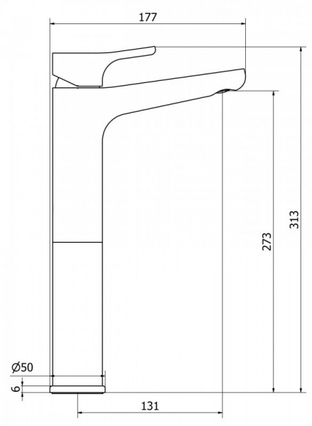 Высокий смеситель для раковины Cezares Peonia PEONIA-LC-01-W0 фото