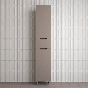 Шкаф-пенал напольный Style Line Остин ЛС-00002414 тауп темный фото