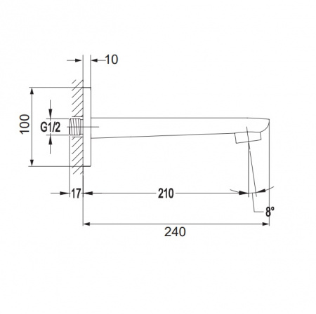 Излив для ванны Omnires Hudson Z23CR фото