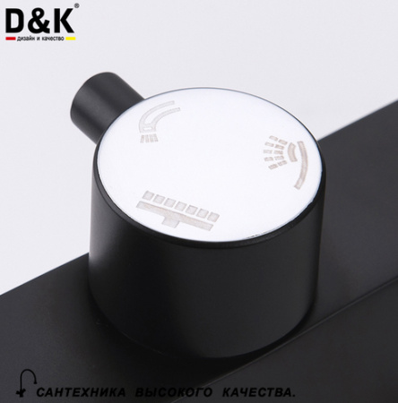 Душевая система (стойка) D&K Technische Berlin DA1433715A02 хром/черный фото