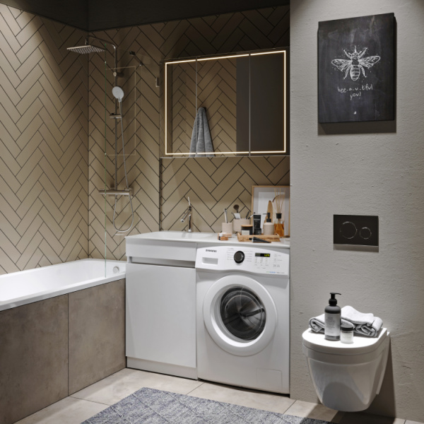 Зеркальный шкаф с подсветкой Aqwella Simplex SLX0410 100 см фото