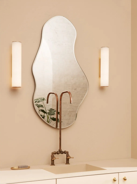 Зеркало в тонкой раме Art-Zerkalo Lake Gold SM124GL 58x110 золото фото
