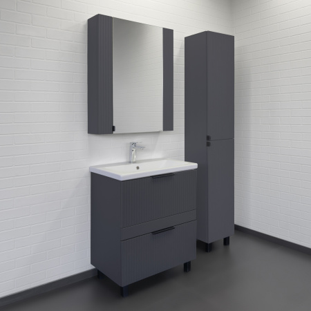 Тумба с раковиной Comforty Лима 70Н2 00-00019179 антрацит фото